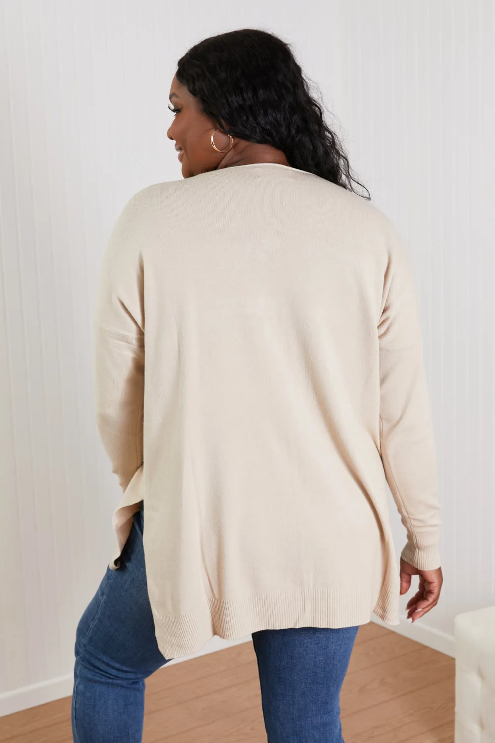 Zenana Sweater Weather Full Size Center Seam Tunic Sweater